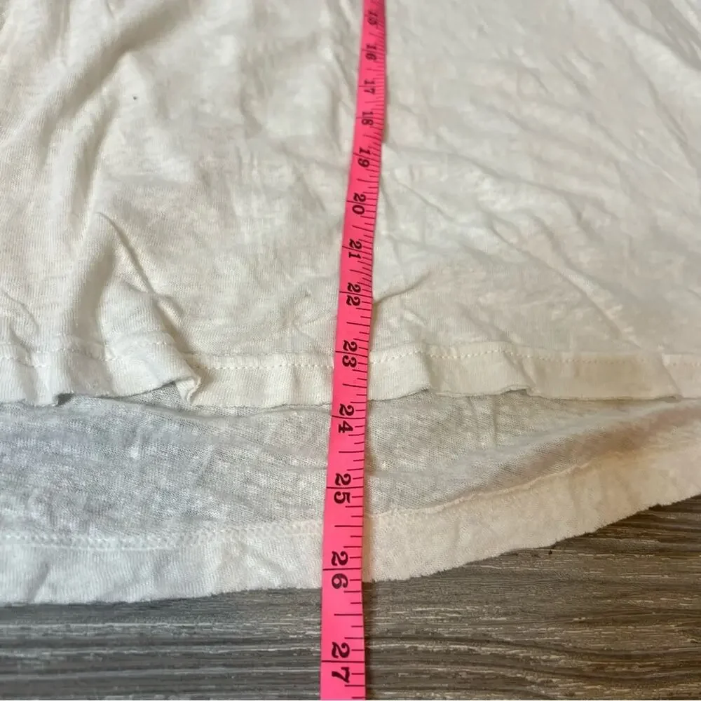 Free people Low Down Henley Top white sz M